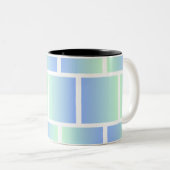 Gradient Blau Quadrate Tasse (VorderseiteRechts)