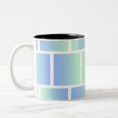 Gradient Blau Quadrate Tasse (Links)