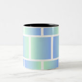 Gradient Blau Quadrate Tasse (Mittel)