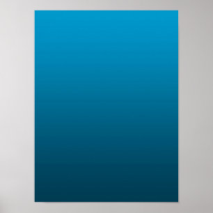 Gradient Blau - tief zu hell   Stimmungs-Hintergru Poster