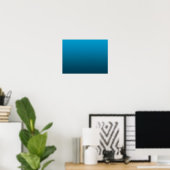 Gradient Blau - tief zu hell | Stimmungs-Hintergru Poster (Heimbüro)