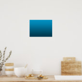 Gradient Blau - tief zu hell | Stimmungs-Hintergru Poster (Küche)