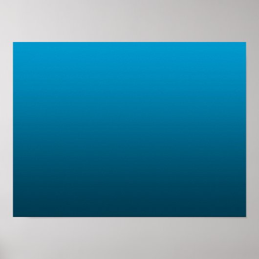 Gradient Blau - tief zu hell | Stimmungs-Hintergru Poster (Vorne)
