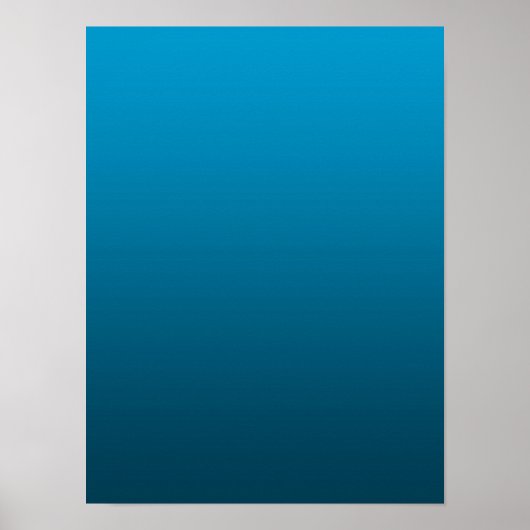 Gradient Blau - tief zu hell | Stimmungshintergrun Poster (Vorne)