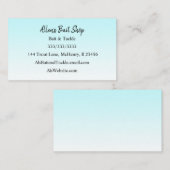 Gradient Blau verblasst Ombre einfach leicht Visitenkarte (Vorne/Hinten)