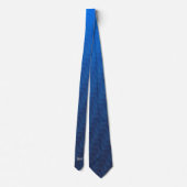 Gradient Blaues Chevron-Monogramm Krawatte (Rückseite)