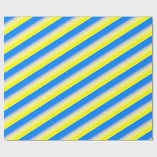 Gradient Blue and Yellow Stripes Ukraine Inspirier Geschenkpapier (Flach)