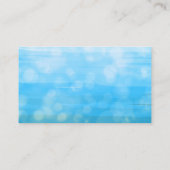 Gradient Blue Bokeh Simple Easy Visitenkarte (Rückseite)