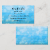 Gradient Blue Bokeh Simple Easy Visitenkarte (Vorne/Hinten)