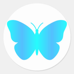 Gradient Blue Butterfly Sticker