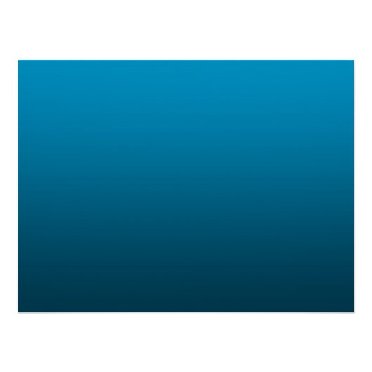 Gradient Blue - deep to light | Mood Background | Poster (Vorderseite)