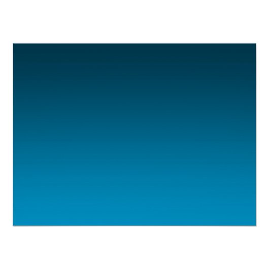 Gradient Blue - light to deep | Mood Background | Poster (Vorderseite)