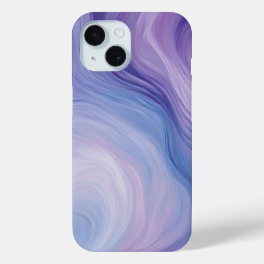 Gradient Blue, Lila Abstraktes Wavy-Muster Case-Mate iPhone Hülle (Rückseite)