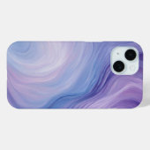 Gradient Blue, Lila Abstraktes Wavy-Muster Case-Mate iPhone Hülle (Rückseite (Horizontal))
