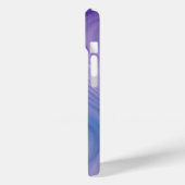 Gradient Blue, Lila Abstraktes Wavy-Muster Case-Mate iPhone Hülle (Rückseite / Links)