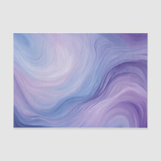 Gradient Blue, Lila Abstraktes Wavy-Muster Seidenpapier (Vorderseite)