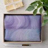 Gradient Blue, Lila Abstraktes Wavy-Muster Seidenpapier (Geschenk)