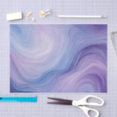 Gradient Blue, Lila Abstraktes Wavy-Muster Seidenpapier (Handwerk)