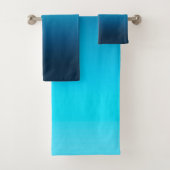 Gradient blue ombre badhandtuch set (Insitu)