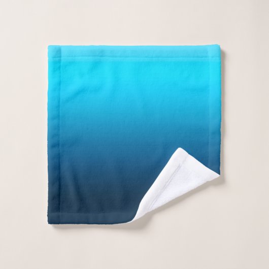 Gradient blue ombre badhandtuch set (Waschlappen)