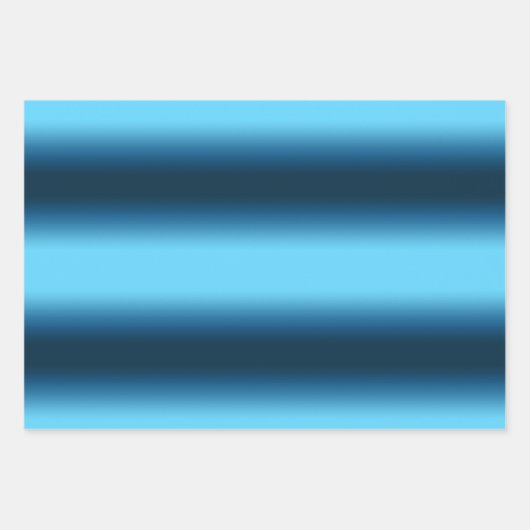 Gradient blue ombre geschenkpapier set (Vorderseite 3)