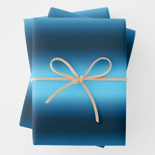 Gradient blue ombre geschenkpapier set (Beispiel)
