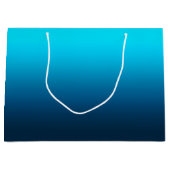 Gradient blue ombre große geschenktüte (Vorderseite)