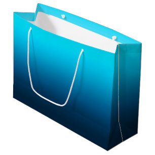 Gradient blue ombre große geschenktüte