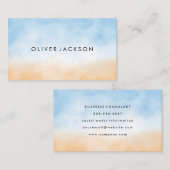 Gradient Blue Orange Hintergrund Visitenkarte (Vorne/Hinten)