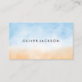 Gradient Blue Orange Hintergrund Visitenkarte (Vorderseite)