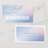Gradient Blue & Pink Business Loyalty Card Treuekarte (Vorne/Hinten)