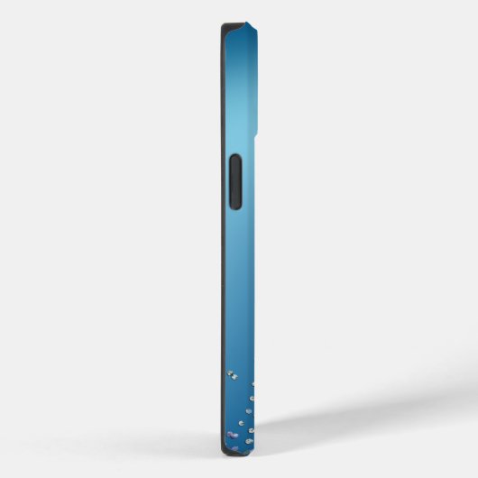 Gradient Blue Sky Silver Glow Confetti Case-Mate iPhone Hülle (Rückseite / Rechts)