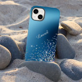 Gradient Blue Sky Silver Glow Confetti Case-Mate iPhone Hülle