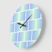 Gradient Blue Squares Große Wanduhr (Winkel)