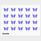 Gradient Blue und Lila Butterfly Sticker (Blatt)