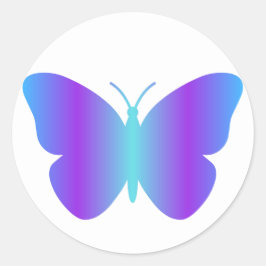 Gradient Blue und Lila Butterfly Sticker