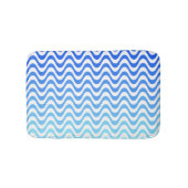 Gradient Blue Waves Badematte (Vorderseite)