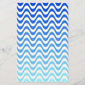 Gradient Blue Waves Briefpapier (Vorderseite)