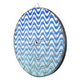 Gradient Blue Waves Dartscheibe (Vorderseite rechts)