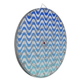 Gradient Blue Waves Dartscheibe (Vorderseite Links)