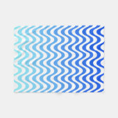 Gradient Blue Waves Fleecedecke (Vorderseite (Horizontal))