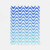 Gradient Blue Waves Fleecedecke (Vorderseite)