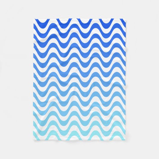 Gradient Blue Waves Fleecedecke (Vorderseite)