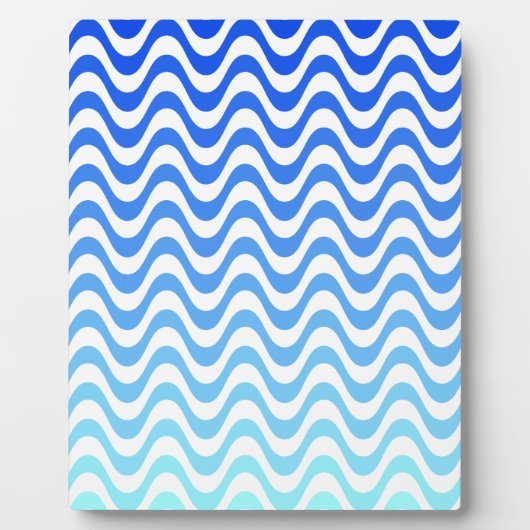 Gradient Blue Waves Fotoplatte (Vorderseite)