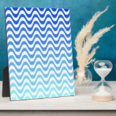 Gradient Blue Waves Fotoplatte (Seite)