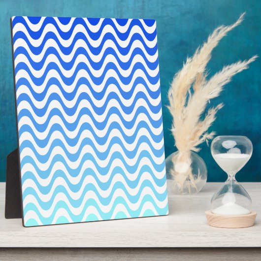 Gradient Blue Waves Fotoplatte (Seite)