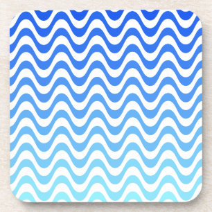 Gradient Blue Waves Getränkeuntersetzer