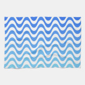 Gradient Blue Waves Handtuch (Horizontal)