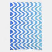Gradient Blue Waves Handtuch (Vertikal)