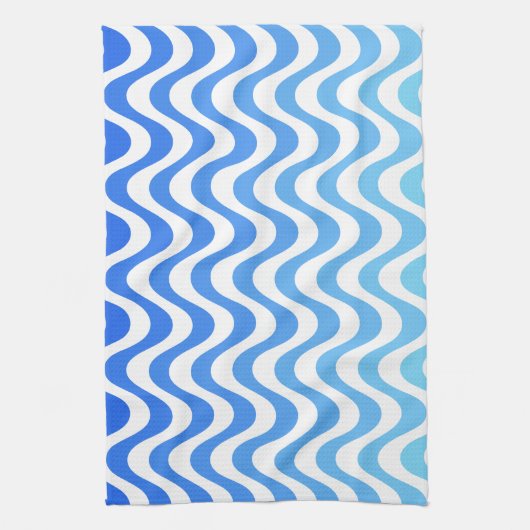Gradient Blue Waves Handtuch (Vertikal)